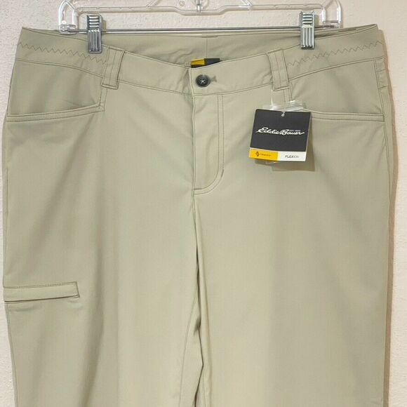 NWT Eddie Bauer Women's Travex Horizon Oyster Pants Size 12 Flexion Travex - Picture 3 of 10